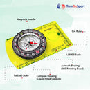 TurnOnSport Orienteering Compass - Advanced Scout Compass for Hiking, Camping, and Backpacking - Best Survival Gifts for Kids — 2