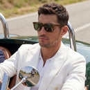 CARFIA Polarized Men's Sunglasses UV400 Protection Cool Man Shades CA5354 | 2. Stripe Frame Green Lens | Multicolor — 3