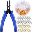 Split Rings for Jewelry Making, Caffox 700pcs Small Split Ring with Split Ring Pliers, Double Closed Jump Rings… — 1