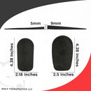 Dr. Wolf Heel Lifts for Shoes: Men's 5mm Height Increase Insoles, Rubber Heel Inserts for Leg Length Discrepancy & Achilles Tendonitis Relief, Helps Relieve Hip, Knee, & Back Pain (2 Pack) - Black — 3