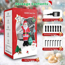 12FT Giant Christmas Inflatable Santa Claus with Cane Candy and Gift Bag Yard Decors, Easy Installation and Storage, Built-in Bright LED Lights for Xmas Outdoor Garden Lawn Holiday Party Decoration — 6