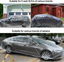 LuliKa 3 Packs Disposable Car Cover Clear Plastic Car Cover Universal — 4