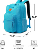 abshoo Classical Basic Womens Travel Backpack For College Men Water Resistant Bookbag (PowDerBlue) | 16.5 Inc — 5