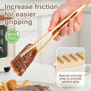 Magnetic Bamboo Toaster Tongs (Set of 2), 10.2-Inch Extra-Long Kitchen Tongs with Rebound-Construct & Anti-Slip… — 4