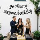 BEISHIDA Glitter Black Pre-Strung Go Shawty It's Your Birthday Banner Decor — 5