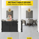 Reinforced 42” Extra Tall Retractable Baby Gates with Rods, Extends up to 60”…