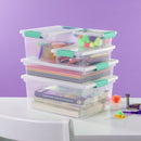 Sterilite Clip Box, Stackable Clear Plastic Bins- Large, 6-Pack — 7