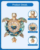 3D Puzzles for Adults, 3D Puzzle Sea Turtle Clock Kit (with Pendulum), Wooden Puzzle for Adults Home Wall Decor Clock Christmas Day Puzzle Gifts for Women Men — 5
