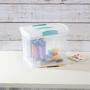 Sterilite Large Nesting ShowOffs™, Clear Bin w/Latch Lid & Handle, 6 Pack — 6