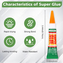 WOUSEDO 12 X 3g Super Glue Clear, Fast Drying Cyanoacrylate(CA) Glue — 3