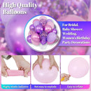 Pink and Purple Balloons, 68PCS 12 Inch Metallic Purple Pink Confetti Latex Balloons with Ribbon, Party Balloons for Girls Birthday Baby Shower Wedding Party Decorations | Pink Purple — 6