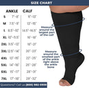 Mojo Toeless Compression Socks for Women and Men 20-30 mmHg Open Toe - AB211 | 3X-Large | Black — 4
