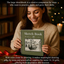 SuFly 11x14 Sketchbook, 100 Sheets Hardcover Sketch Book, 68lb/100gsm Artist Paper, Drawing Books for Teens & Art Gifts. | Green | 11-x-14-inch:1 Pack — 6