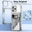 ACANDYA for iPhone 16 Pro Max Case Wallet Clear with Credit Card Holder — 6