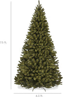 Best Choice Products Artificial Christmas Tree, 7.5ft Premium Unlit Realistic Spruce Holiday Décor w/Dense Branches, Easy Assembly, Metal Base — 2