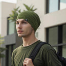 QINGLONGLIN Cooling Skull Cap Sweat Wicking Breathable for Men Women 3 Pack - Black + Grey + Army Green — 6