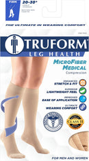 Truform 20-30 mmHg Compression Stockings for Men and Women, Knee High Length, Closed Toe | שחור | Medium (1 Pair) (Pack of 2) | Microfiber Knit — 5