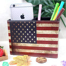 DreamsEden Pen Holder, Vintage American Flag Pencil Cup Desktop Pen Organizer for Desk Office Home Patriotic Decor — 3