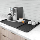 Silicone Coffee Mat, 24''x16'' Bar Mat with Detachable Dish Drying Mat - Fits Under Coffee Maker & Dish Rack — 1