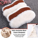 Ailaka Women’s Sheepskin Insoles, Thick Warm Wool Insoles Fluffy Fleece Replacement for Shoes Boots Slippers 1 Pair — 6