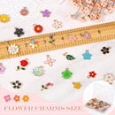 100Pcs 50 Pairs Flower Charms for Jewelry Making, Wholesale Assorted Enamel Mixed Bulk Metal Earring Charms for DIY… — 3