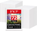 ESRICH Small Canvases for Painting, 5x7 Canvas for Painting 72 Pack, Mini Canvas Primed Acid-Free Blank Painting Canvas Panels for Oil, Watercolor, Acrylic Paint. | 5x7in — 1