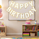 Pre-Strung Happy Birthday Banner White Party Decorations — 7