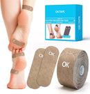 OK TAPE Blister Prevention Tape, 100 Pcs, Moleskin for Blisters, Shoes | Brown-100p — 1
