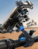 JOYROOM Motorcycle Phone Mount Holder - [Dual Vibration Dampener] 150mph Anti-Shock Phone Holder for Motorcycle [Upgrade Handlebar Clamp] - Bicycle Bike Phone Holder Mount for 4.7-7" Cell Phones — 5