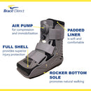 Brace Direct Short Full Shell Walking Boot with Air Pump – Low-Profile Orthopedic CAM Walker for Foot & Ankle Fractures, Sprains & Post-Op Recovery Small (US Shoe Men 4.5-7.5 / Women 6-8.5) — 4