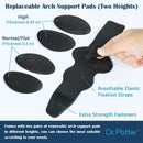 DR. POTTER+ Arch Support Sleeves for Plantar Fasciitis Relief, Adjustable Compression Bands with Removable Arch Support Pads for Fallen Arches, High Arch, Flat Feet, Feet Pain Relief - Black — 3