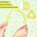 Zonon 2 Pcs 12 Inch Clear Ruler and 6 Inch Plastic Protractor Set, Yellow — 5