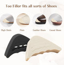 Shoe Inserts, Foam Filler, 4 Pairs Adjustable Toe Inserts for Loose Shoes, Black and Beige — 2