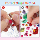JIUZHU 7500+PCS Jewel Stickers for Crafts, Self Adhesive Gem Stickers Kit, Acrylic Rhinestone Stickers Assorted Shapes for Scrapbooking, Card Making, DIY Projects, Party Decorations — 6