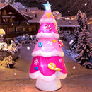 KOOY 7FT Christmas Inflatable Outdoor Decoration, Christmas Pink Tree Outdoor Blow up Yard Decorations with LED Light Up for Xmas New Year, Winter Outdoor Xmas Decor for Yard Holiday Party Lawn Décor — 3