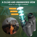 Aurosports 16x32 Binoculars for Adults and Kids - 16x High Power Binoculars for Detail Observation - Low Light Vision Easy Focus Compact Binocular for Bird Watching Hunting Travel Gifts for Men | 16x32-Compact — 5