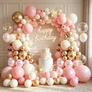 Blocesa Pearl Pink and Gold Balloons Arch Kit Double Stuffed,Party Decor. | Pink Gold — 6