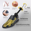 1 Pair Men Women Shoe Stretcher, Two-Way Adjustable Shoe Widener Expander to Stretch,Expands Length & Width of shoe | yellow — 2