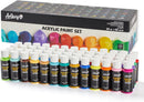 Artkey Acrylic Paint Set - 52 Colors 2 oz/59 ml Acrylic Paints Professional Artists Painting Kit for Canvases Fabric Rock Leather Easter Egg Wood Ceramic Glass Art Craft Painting | Basics — 1