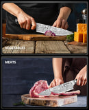MOSFiATA 8" Super Sharp Professional Chef's Knife with Finger Guard and Knife…