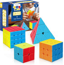 STEAM Life Speed Cube Set 4 Pack Magic Cube | Includes Speed Cubes 3x3, 2x2 Speed Cube, 4x4, Pyramid Cube, Smoothly Puzzle Cube Bundle Magic Cubes Collection for Kids & Adults — 1