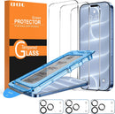 QHOHQ for iPhone 18 Pro Screen Protector, 9H+ Tempered Glass, 3+3 Pack photo 1