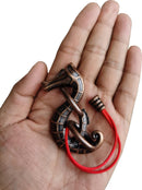 Cast Metal Brain Teaser Puzzle Metal Puzzle Brainteaser Exploration and Thinking Toy Intellectual Teaching (Seahorse & Rope) — 3