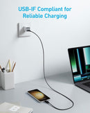 Anker USB C to USB C Cable, Type C Fast Charging Cord (3FT,2Pack,Black) 4