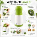 Manual Herb Cilantro Chopper Spice Grinder, Stainless Steel Cutting Blades, Ergonomic Press-and-Twist Garlic Mincer,… — 2