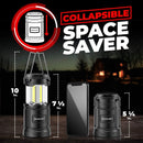 GearLight Camping Lantern - 2 Portable LED Battery Powered Lantern with Magnetic Base and Foldable Hook for Emergency Use or Campsites, Essential Hurricane Survival Kit with Batteries - Black | Black (Battery Powered) — 4