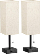 Fenmzee Bedside Lamp for Bedroom Set of 2 - Small Table Lamp for Nightstand — 8