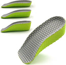 Height Increase Insoles for Men and Women, 3 Pairs Foot Arch Contour Shoes Lifts, Orthopedic Heel Lift Cushion Gel Leg Discrepancy Balancer (Green - 1.5cm 2.5cm 3.5cm) — 1