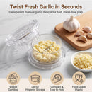 3 Pack Transparent Garlic Press, Manual Garlic Crusher and Mincer—Plastic Garlic Grinder and Chopper, rotary chopper… — 5