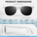 Sunier Polarized Sunglasses Men Women, Black Retro Square 100% UV400 Shades | A09-white Smoke ( Non Mirrored) | A Black Blue — 5